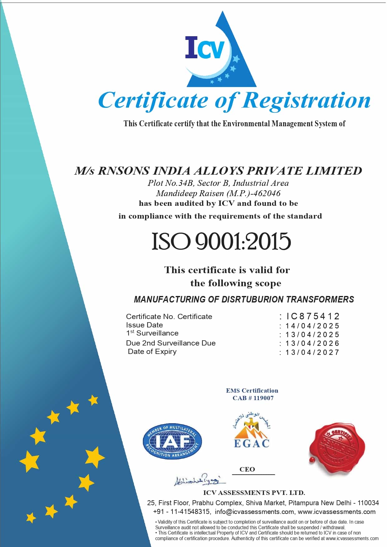 certificate